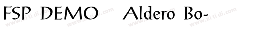 FSP DEMO   Aldero Bo字体转换